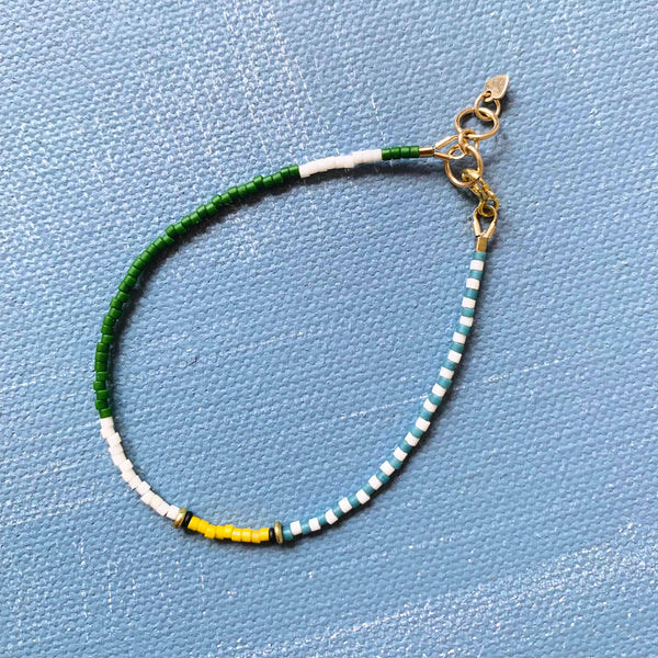 Thinnest Line Bracelet - Fairway Green | Alice Rise