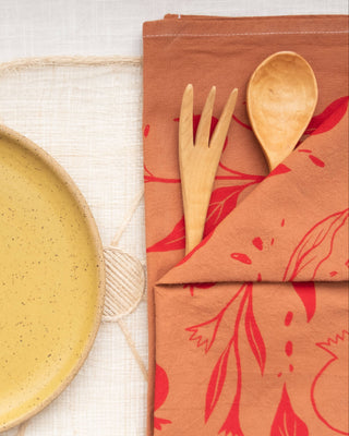Pomegranate Cotton Tea Towel | Elana Gabrielle