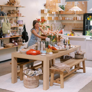 Inside Landfall Floral Co., an independent flower shop and floral design studio at Edgewater Public Market near Denver.